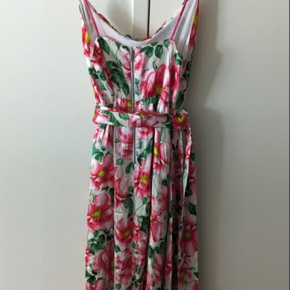 ALICE + OLIVIA Samantha draped floral-print satin midi dress - Picture 6 of 8
